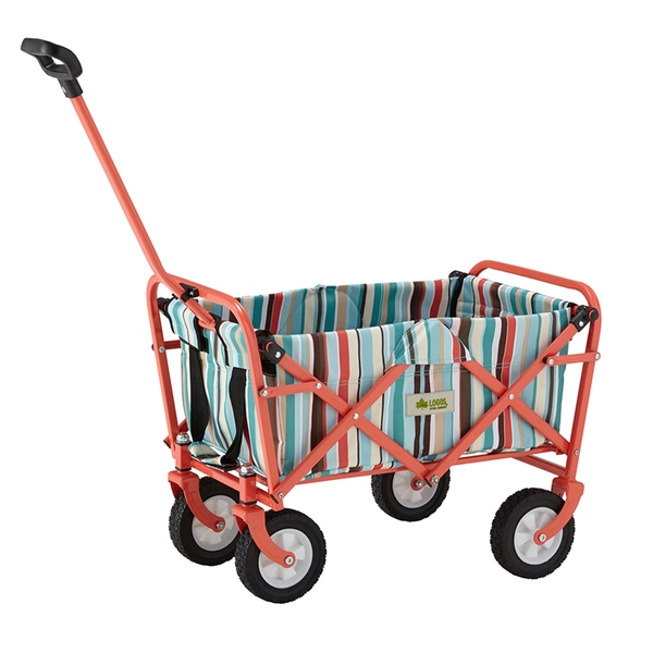 丸洗いストライプ ミディキャリー（ブルー）