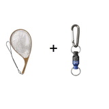 ウッドラバーランディングネット+マグネットジョイント(お得な2点セット)