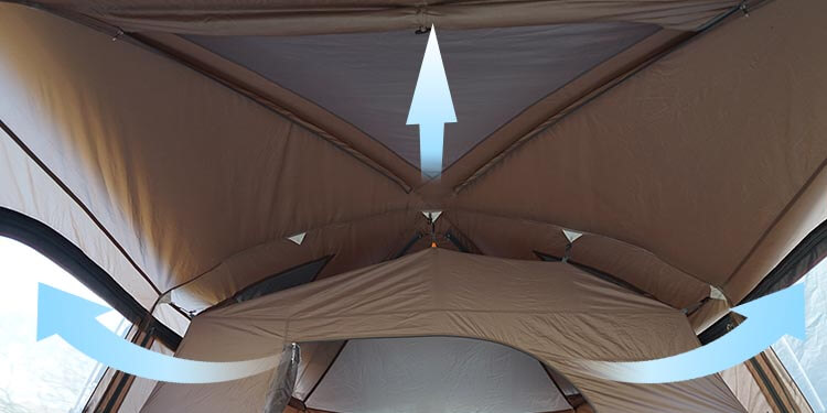 天井もメッシュの構造