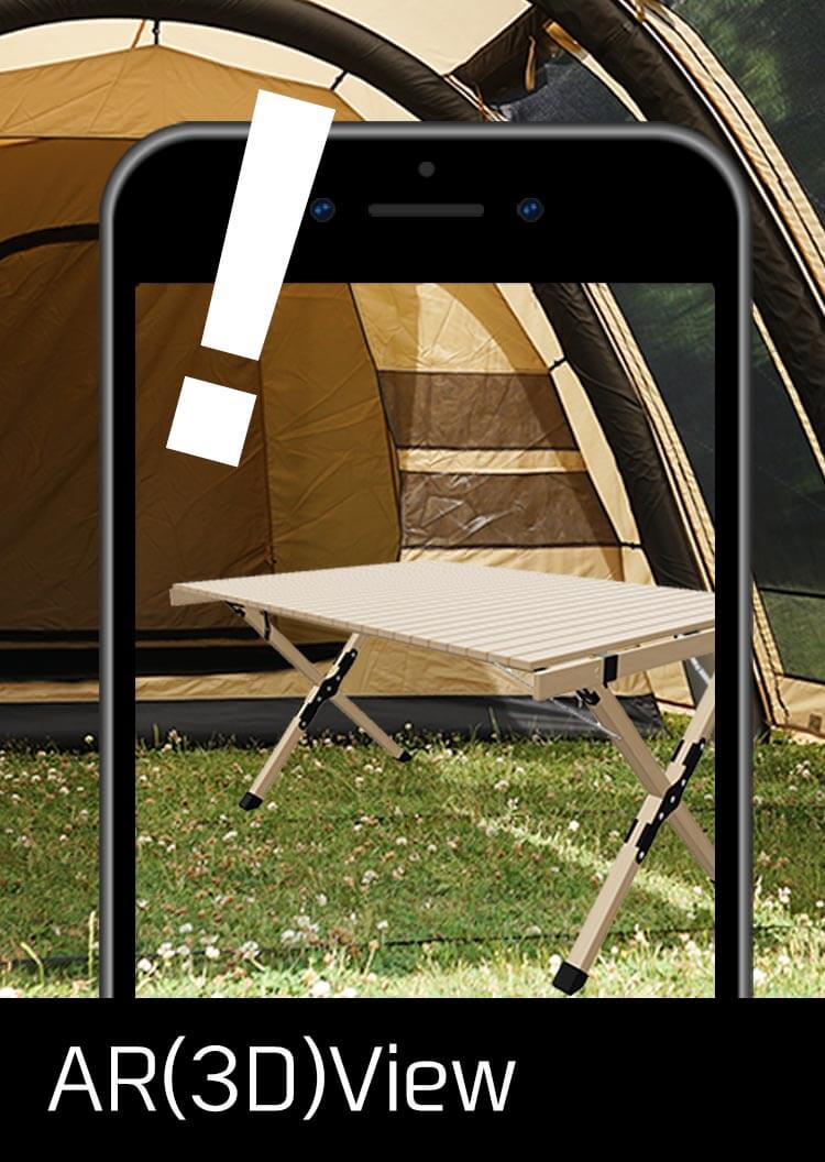 テントやご自宅で試し置きできる「AR(3D)ビュー」