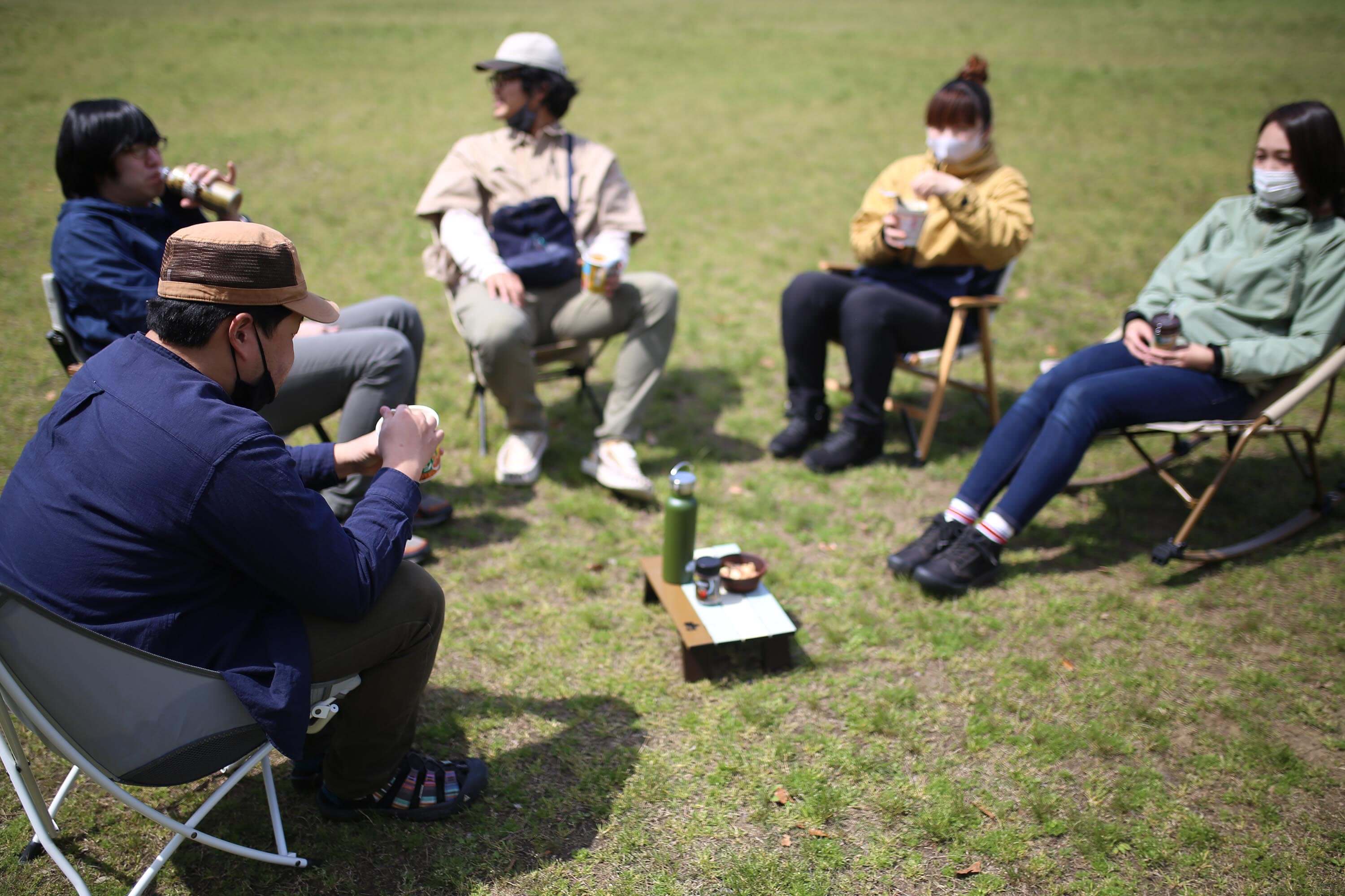 大勢でのチェアリングの様子