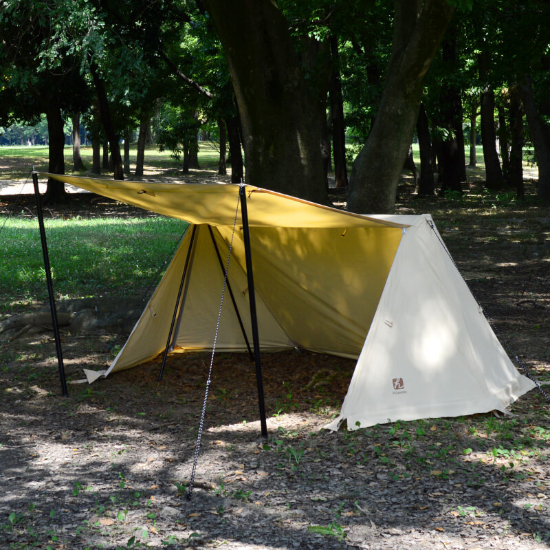 ハンガーフレームシェルター クロシェト ポリコットン（キャノピーポール付き）