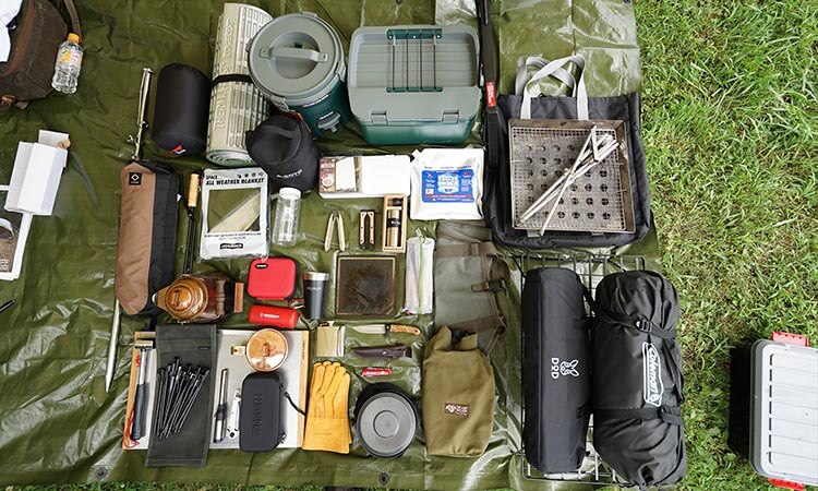 車でソロキャンプスタイル使用道具画像