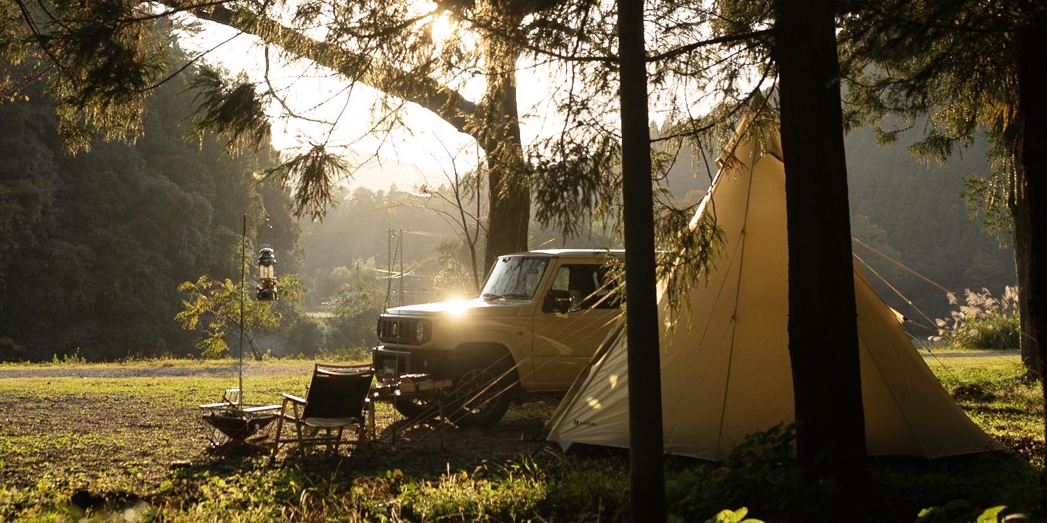 SUZUKI(スズキ) Jimny(ジムニー) × Hilander(ハイランダー) One Pole Tent(ワンポールテント)