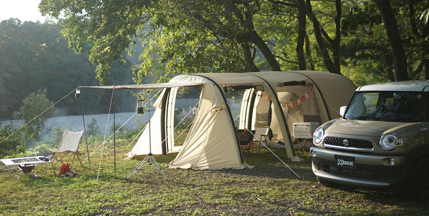 SUZUKI(スズキ) XBEE(クロスビー) × Hilander(ハイランダー) One Pole Tent(ワンポールテント)
