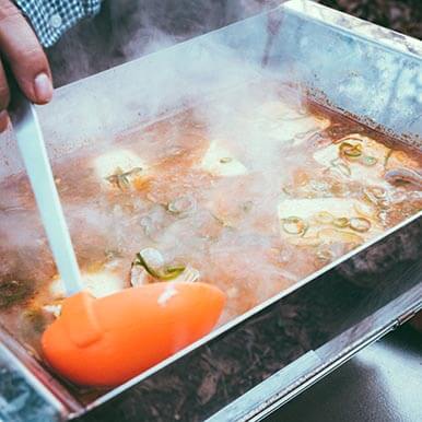 [ユニセラ]×[UFおでん鍋]×[おでん鍋ジョイント]で、スンドゥブを調理。