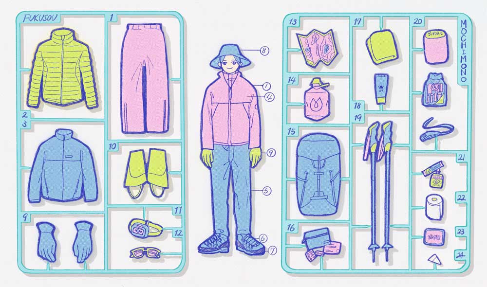 服装＆持ち物イラスト