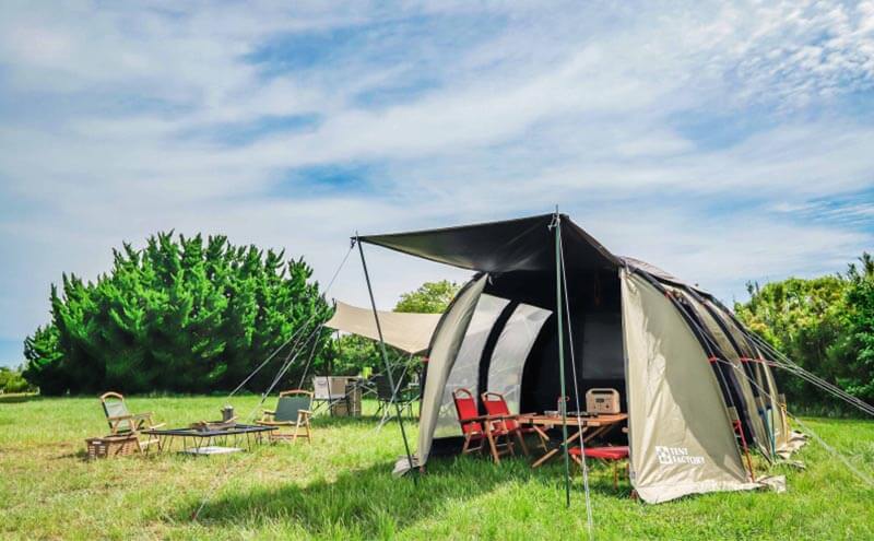 テントファクトリーのフラグシップモデル！「ブルーウィンド トンネル2ルームテント」の実力を紹介