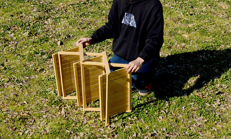 ハイランダー（Hilander）バンブー3段ラック