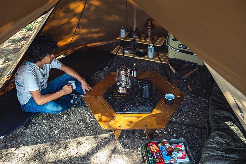 HilanderのA型フレーム採用による広い室内空間を実現