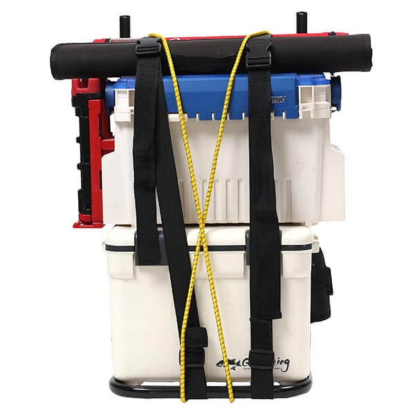 軽量アルミ背負子フルアウトのキャリーバンドの使用例