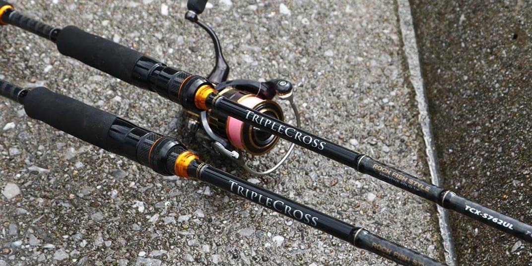 ロッド：7ft6in前後のスピニングロッドが扱いやすい