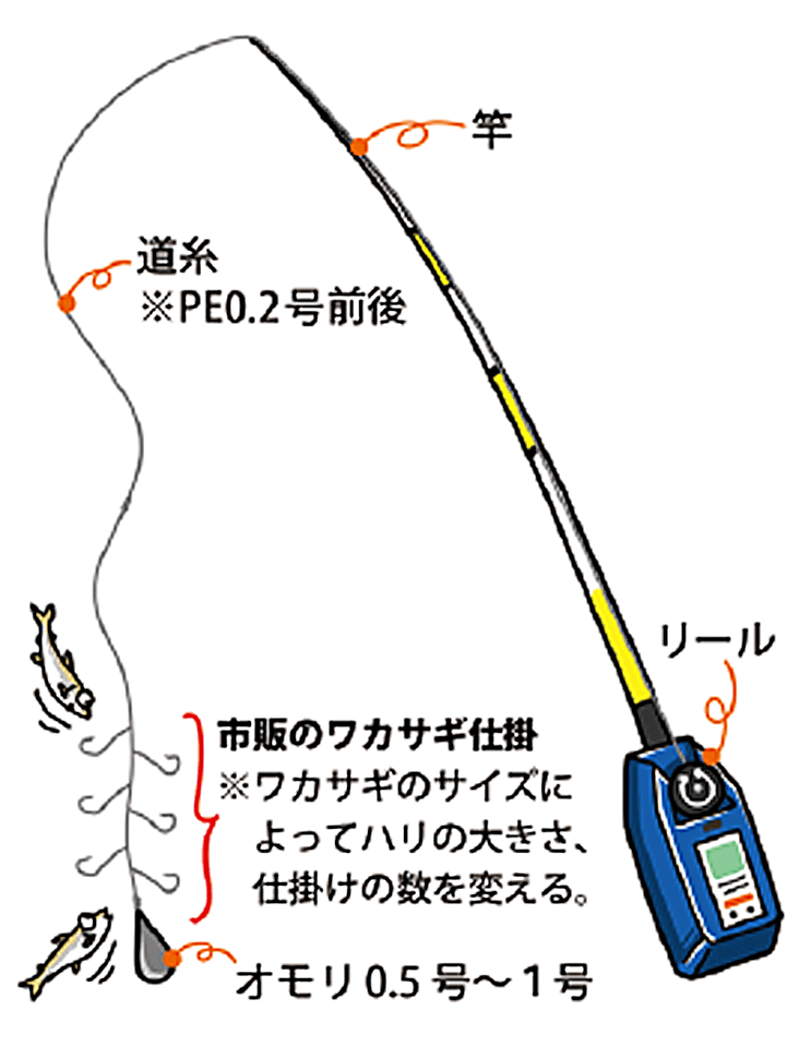 ワカサギのタックル