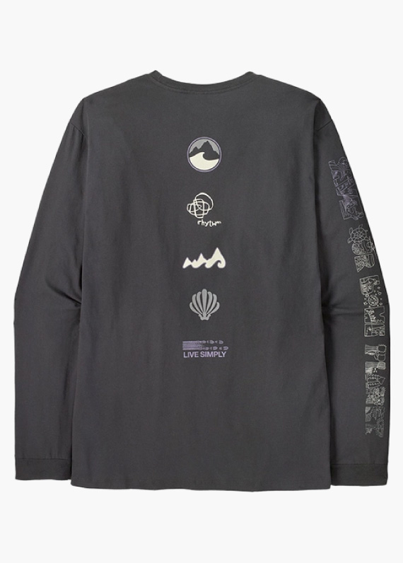 メンズ ロングスリーブ ロング ウェイ ラウンド オーガニック Tシャツ